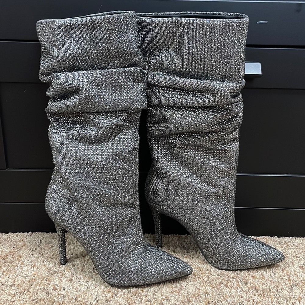 Brand new with box, never worn Jessica Simpson JS Layzer slouch boot in pewter